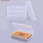 Прозрачные пластиковые коробки 10*7*2,4 см, контейнер для игральных карт, Полипропиленовый Контейнер для хранения, чехол, упаковка для настольных игр