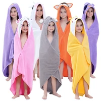 kids beach towel infant 100 cotton bathrobe baby boys girls spring animal hooded bath towel 9090cm children cartoon blanket