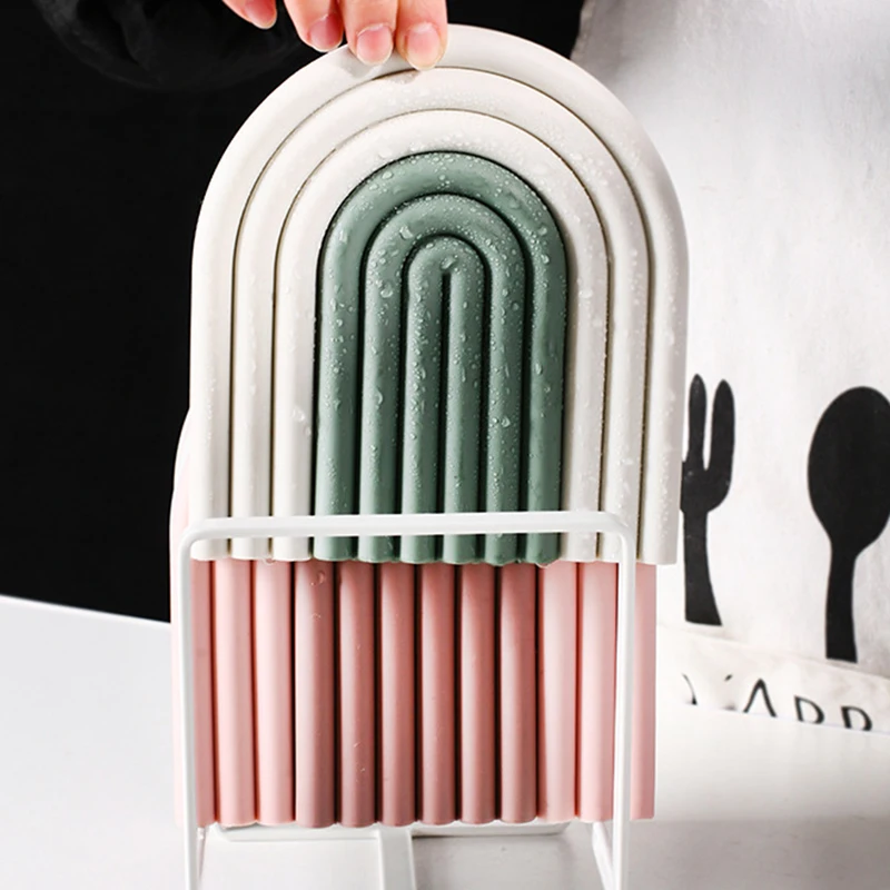 Лидер продаж оригинальный креативный термостойкий Коврик Rainbow Coaster Съемный стол