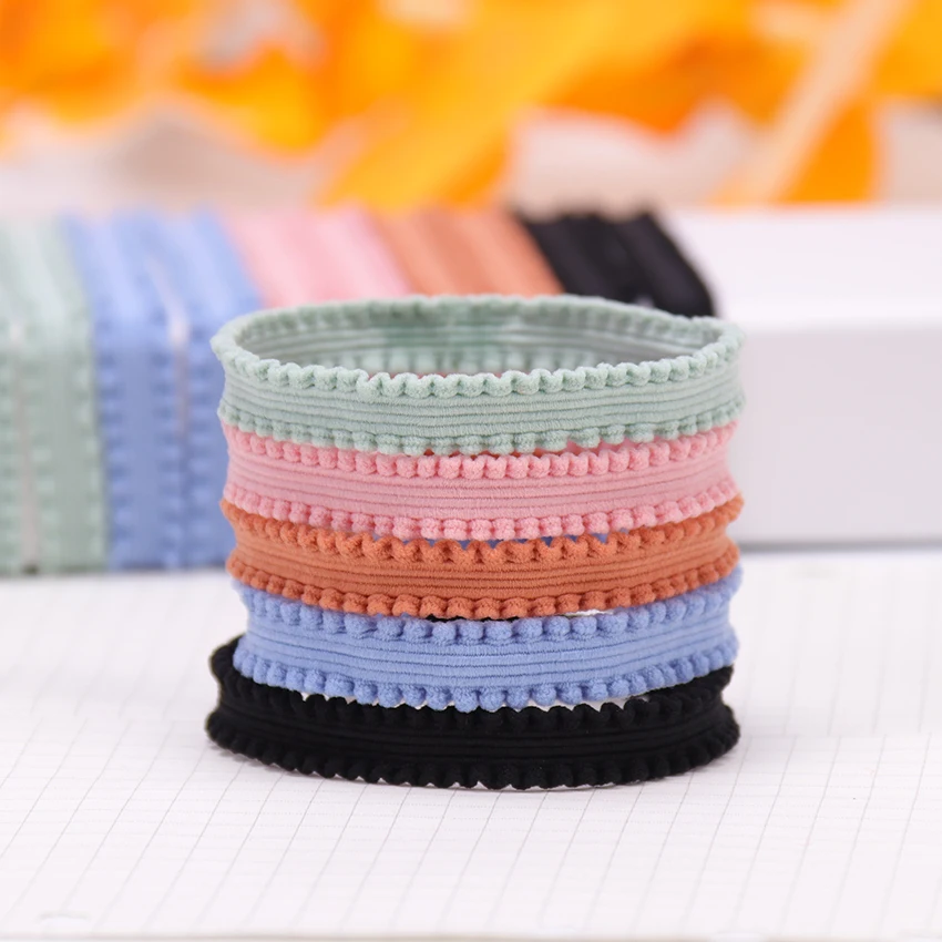 

5PCS/Lot Cute Girls Candy Colors Rubber Bands Children Safe Elastic Hair Bands Ponytail Holder Kids Hair Accessories