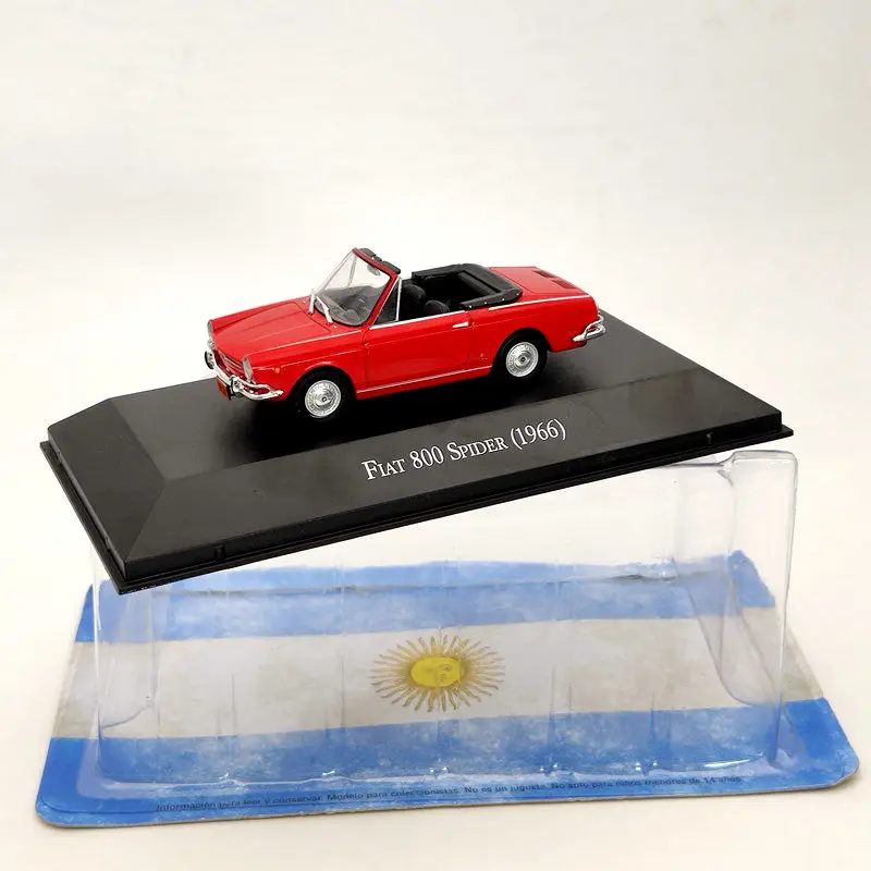 IXO 1:43 для Fiat 800 Spider 1966 красные литые модели автомобилей Ограниченная серия