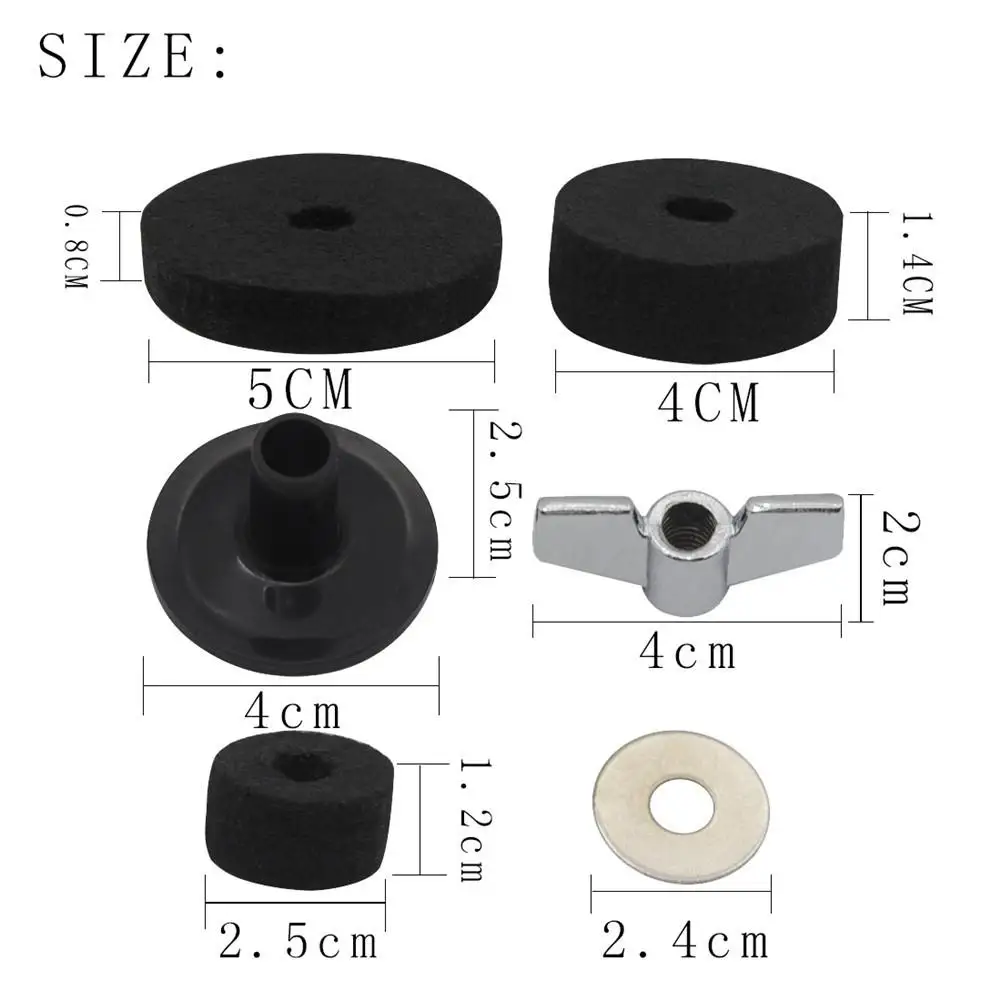 Новый DS-18 аксессуары для барабана набор из 18 частей Cymbal Шерстяная накладка ручка
