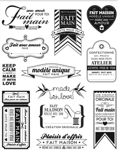 Прозрачный силиконовый штамп с французскими словами печать для сделай сам