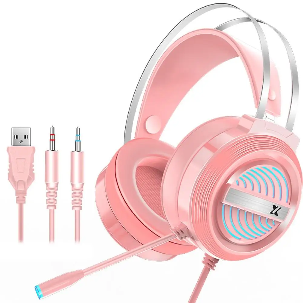 X9 Wired Headset Headphone Deep Bass Stereo Gaming Heasdset Headphones with Mic LED Light for PS4 | Электроника