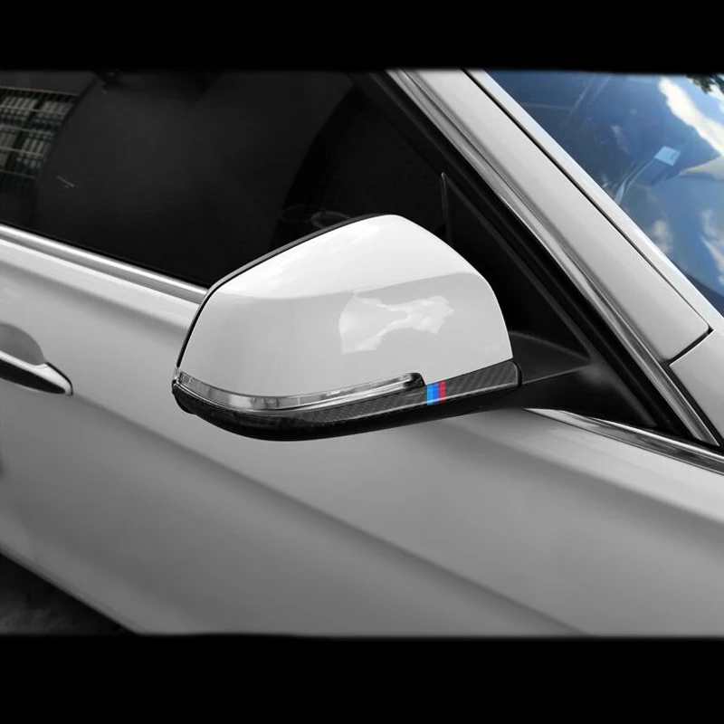 

Carbon Fiber Car Styling Rearview Mirrors Cover Trim Strips Sticker For BMW 1 2 3 4 Series X1 F20 F30 F31 F34 E84 Accessories