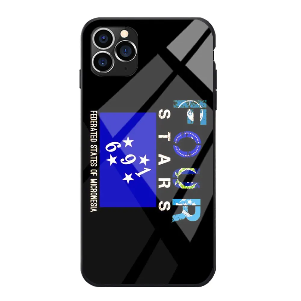 Телефонный чехол с задней панелью из закаленного стекла для Samsung A20 50 70 M20 30 S7 S8 S9 S10 LITE Edge PLUS NOTE Galaxy Federated States Micronesia.