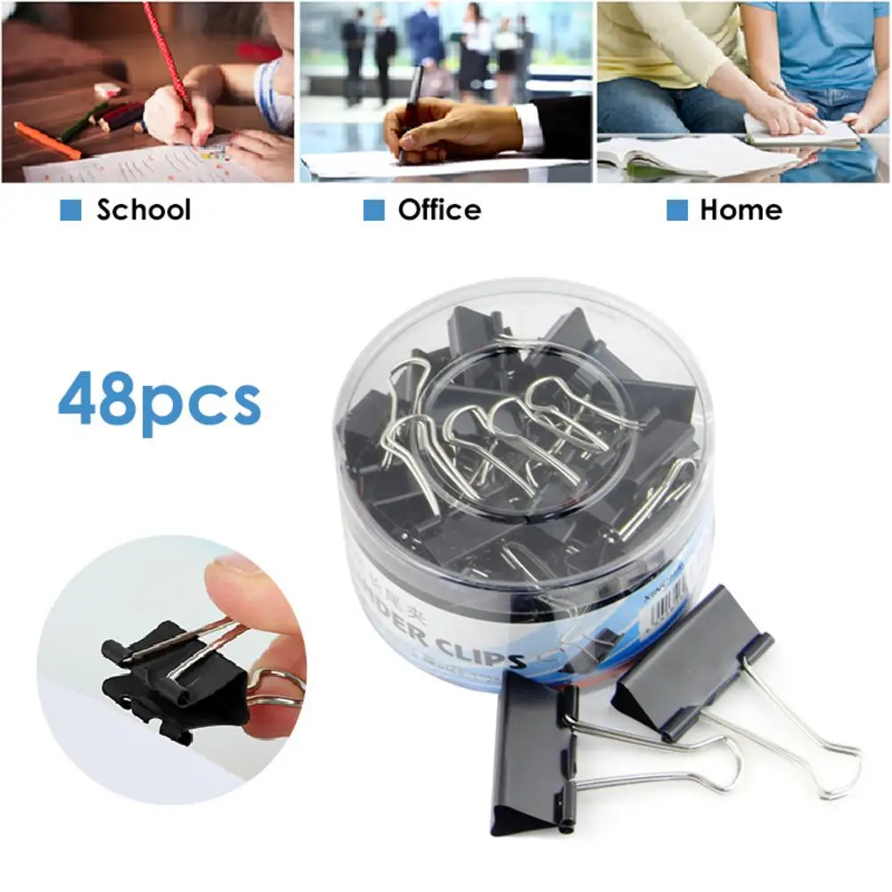 48 шт. зажим для файлов хранения документов длинный хвостовый офисные