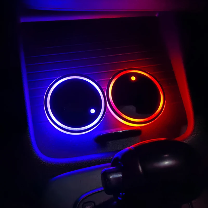 7 цветов, светодиодная подсветка, подставка для бутылки с водой, аксессуары для Chery Tiggo Fulwin Geely Vision Roewe 750 950 350 550 E50 W5