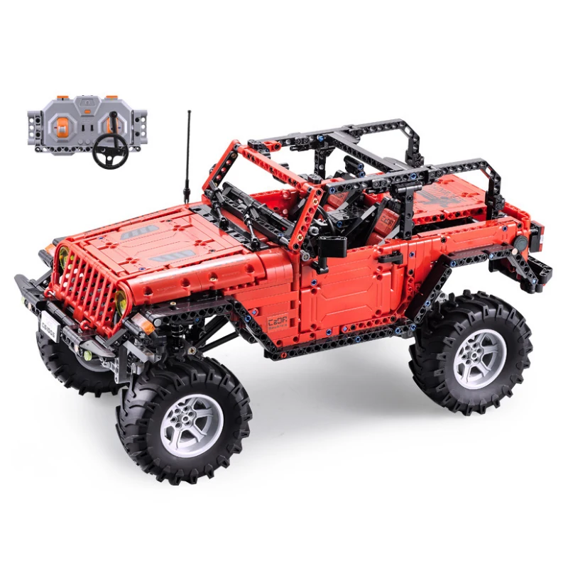 

Cada Building block Jeep Wrangler Adventurer RC Motor Power Function fit high-tech bricks City Off Road Vehicle Cars kid Toy Gft