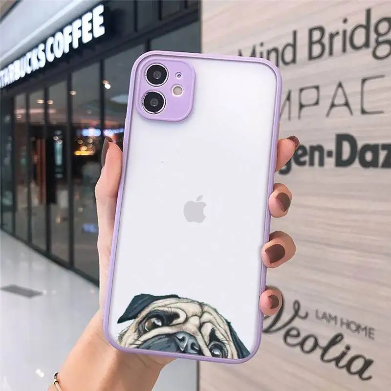 

Dog French Bulldog Phone Cases matte transparent For iphone 7 8 11 12 plus mini x xs xr pro max cover