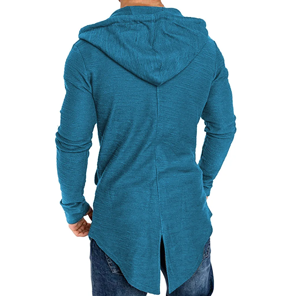 Мужская осенняя куртка SAGACE повседневная облегающая однотонная с капюшоном