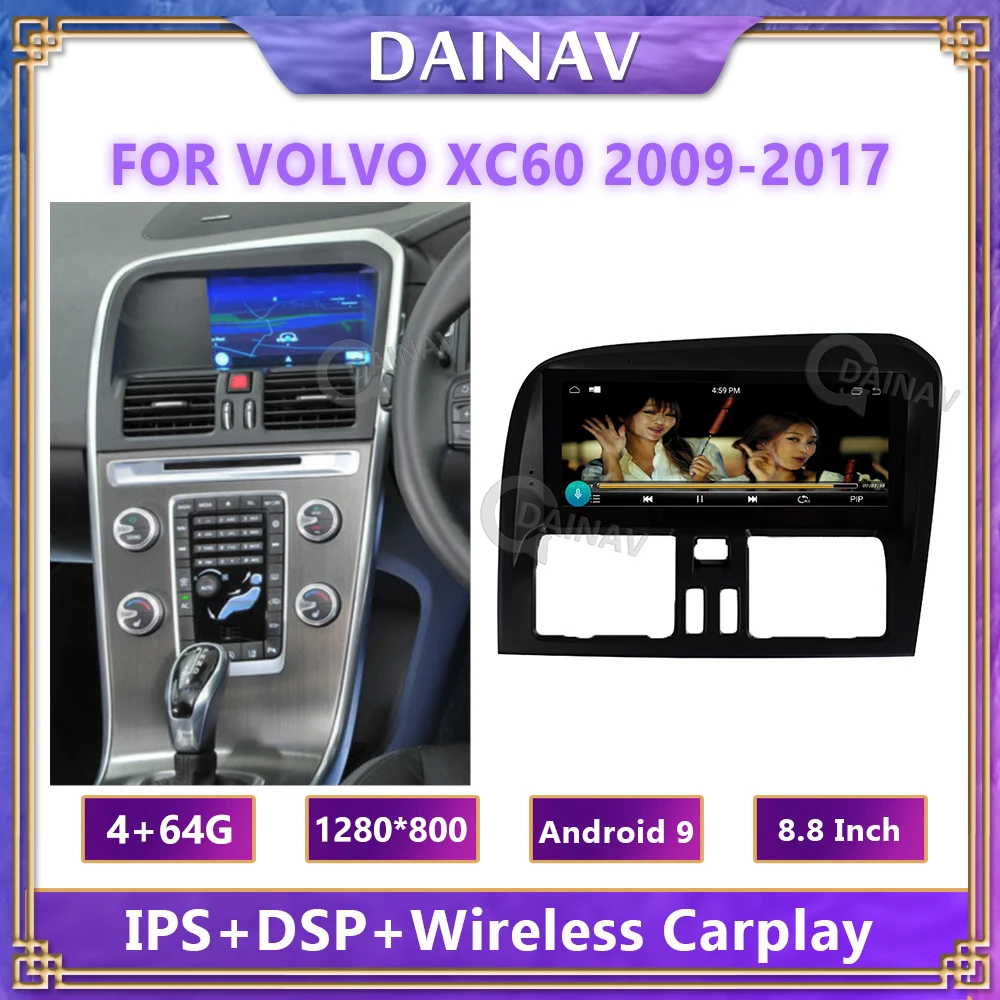 

Автомобильный радиоприемник PX6 Android для Volvo XC60 2009-2017 LHD RHD DVD Carplay Стерео GPS навигация HD IPS экран 5,0 мультимедийный плеер