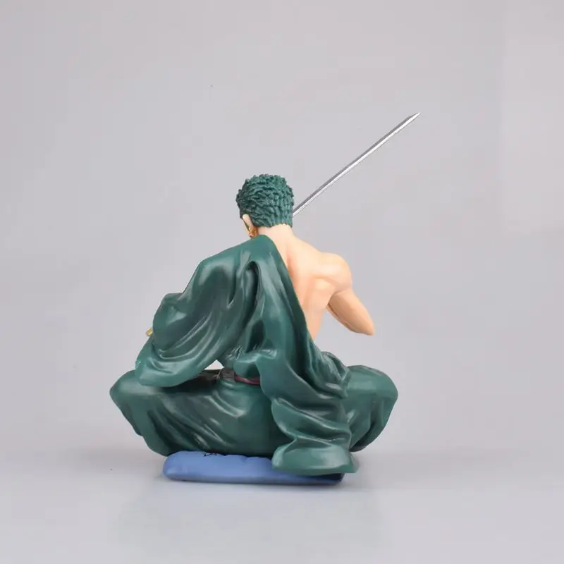 

Anime One Piece Roronoa Zoro Sitting Position Wipe The Knife Ver PVC Action Figure Collectible Model doll toy 15cm