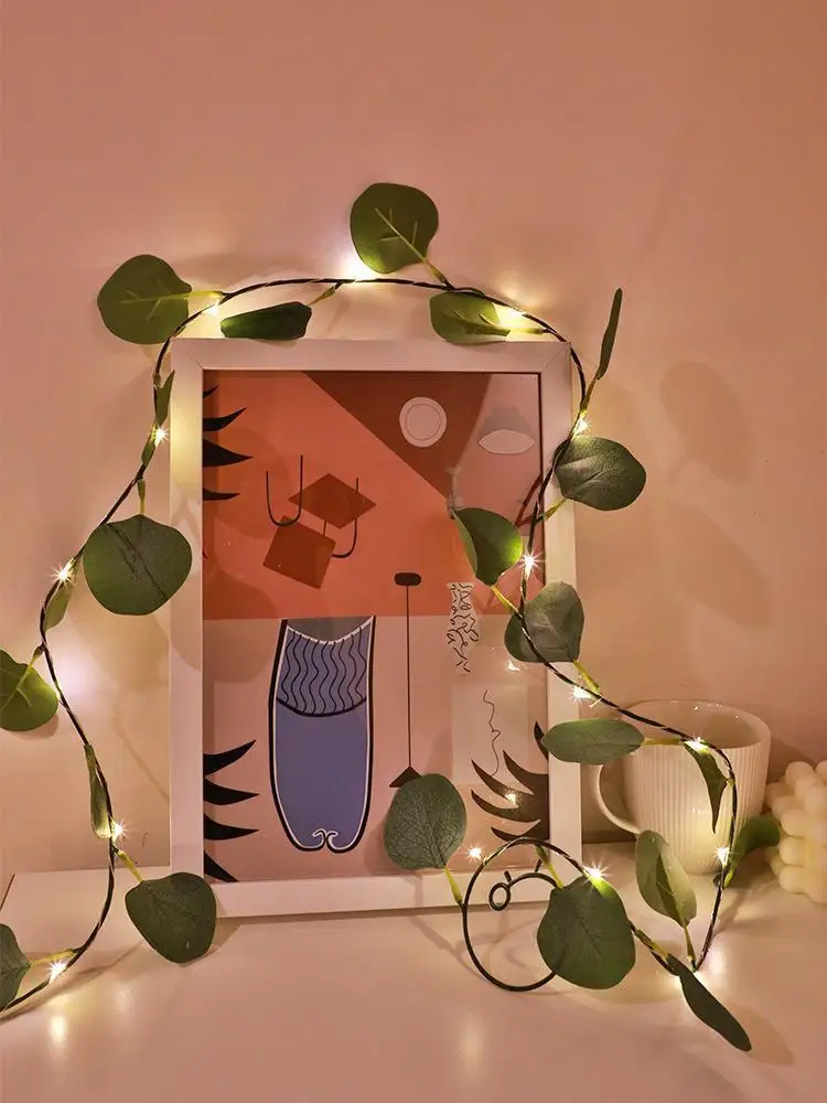 

LED Eucalyptus Leaves String Light Garland Fairy Light Wedding Home Decoration