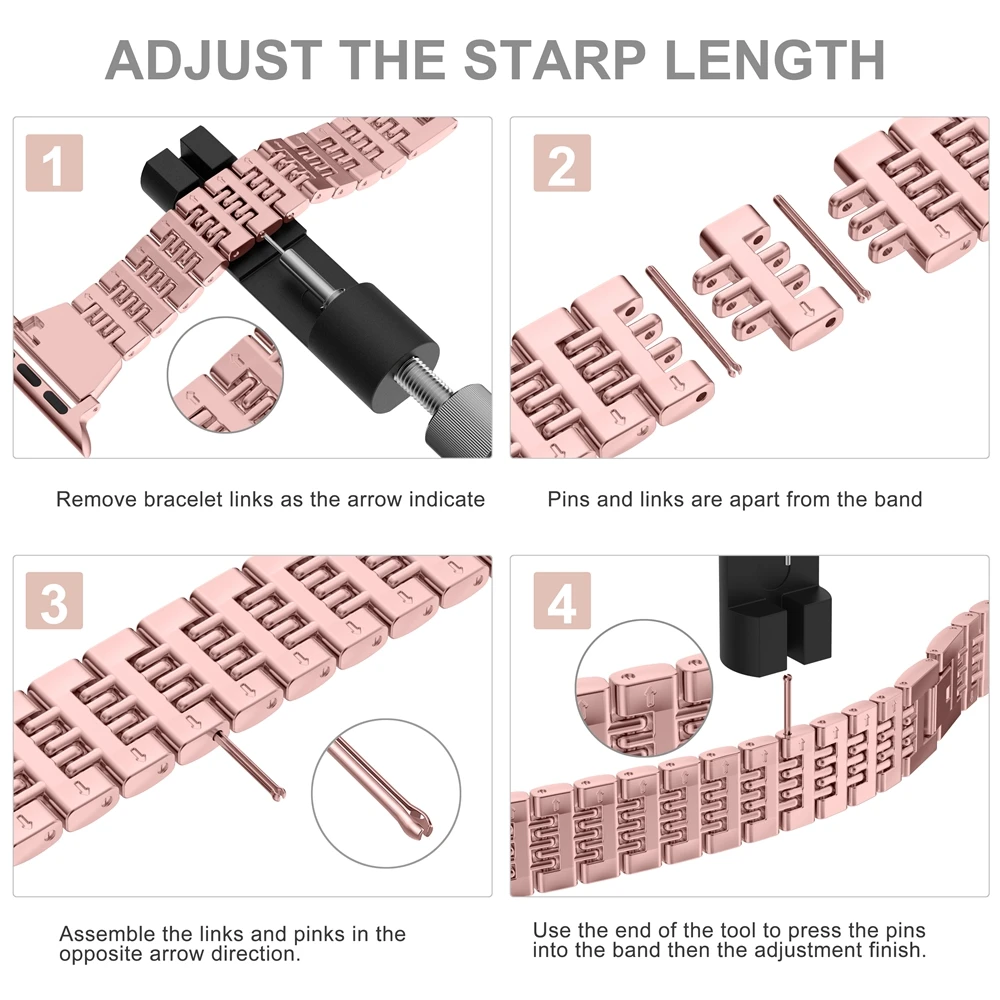 Металлический Блестящий ювелирный ремень для Apple Watch Band 5 38 мм 42 Женский браслет