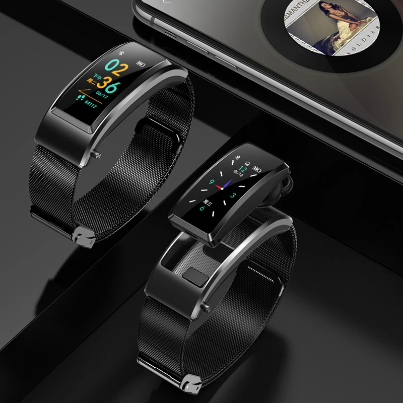 2021 Square fashion smart watch bluetooth earphone shell wearable device heart rate blood pressure oximeter step sports bracelet