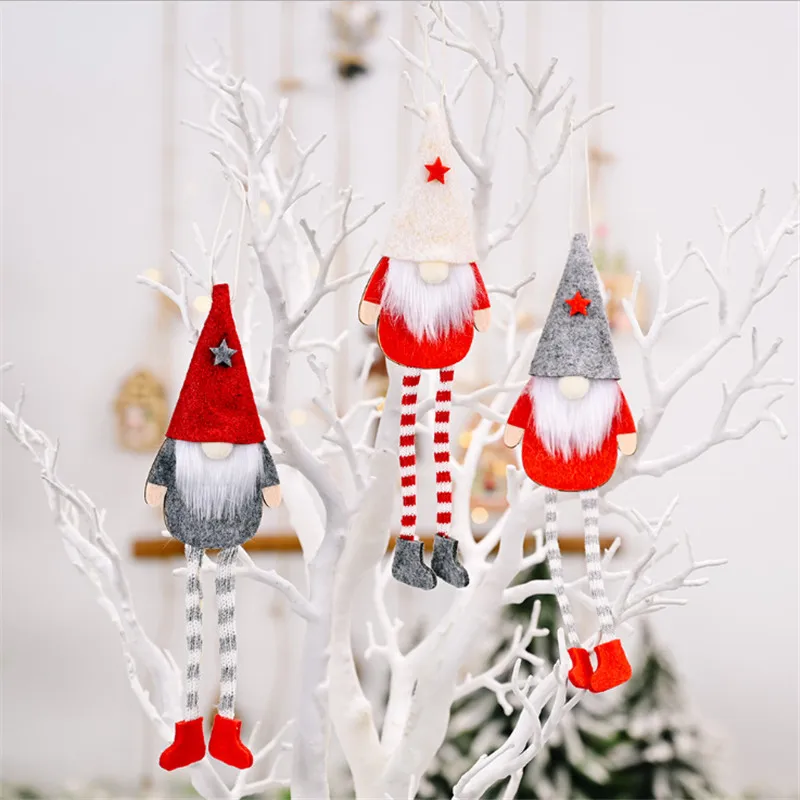 

Christmas Forest Old Man Hanging Legs Doll Pendant Creative Faceless Doll Pendant Dwarf Doll Christmas Decorations for Home Xmas