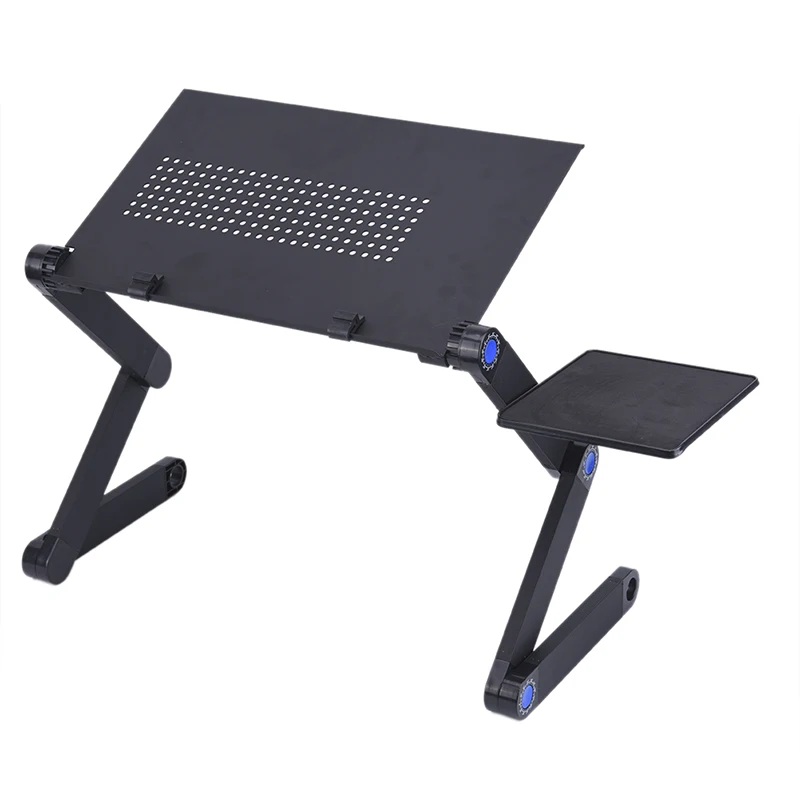 

Adjustable Portable Aluminum Laptop Desk Ergonomic Table Stand With Mouse Pad TV PC Table Stand Notebook Table Desk Stand