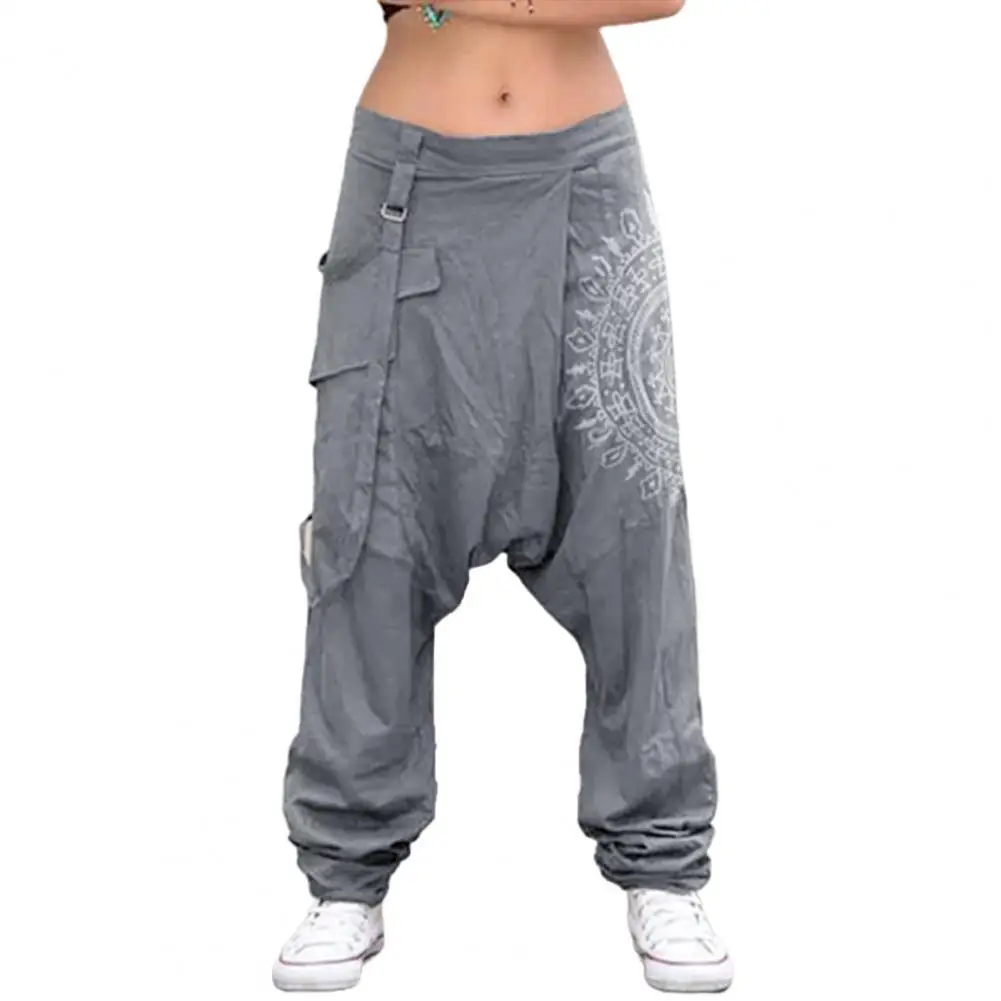 

Women Low Rise Drop Crotch Retro Print Saggy Baggy Trousers Loose Harem Pants Women Saggy Baggy Trousers Loose Harem Pants Hot