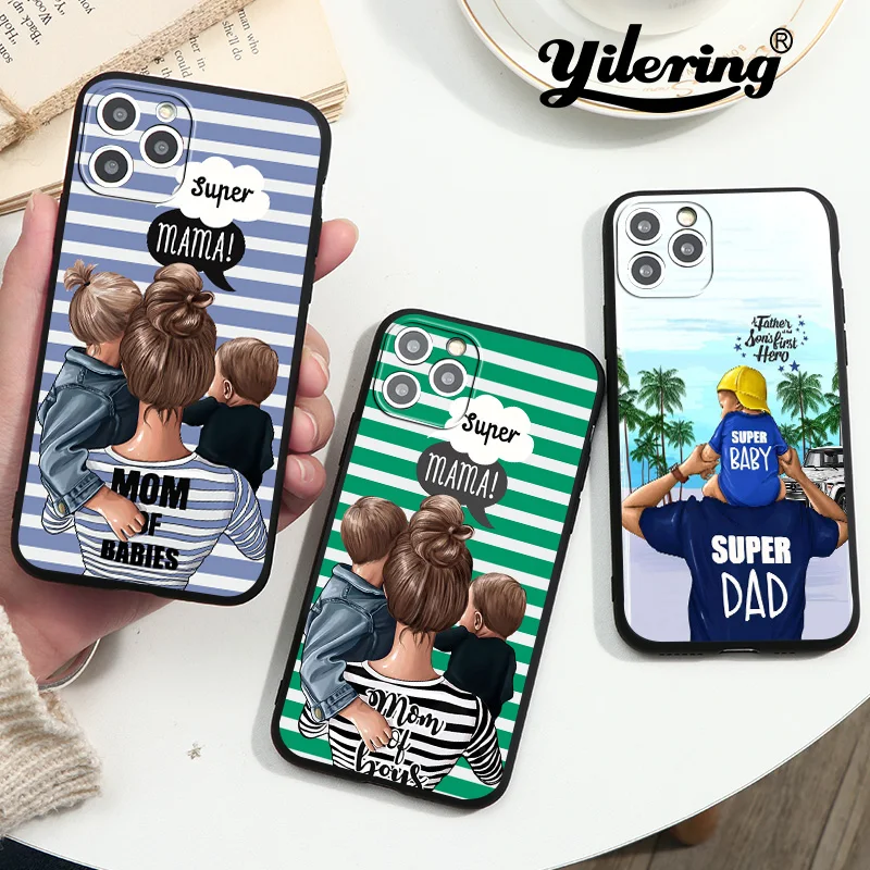 

Fashion Super mum Fundas for iPhone 11 12 Pro Max 12mini XS Max SE 2020 Phone Case Cover Soft TPU for iPhone XR 8 7 Plus XS XR X