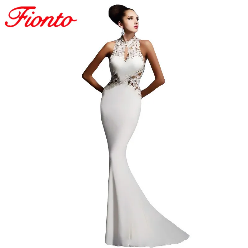 Новинка 2020 вечернее платье женское без рукавов с аппликацией сексуальное