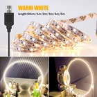 Светодиодная лента для зеркала для макияжа, белый LED светильник ильник для туалетного столика, ванной комнаты, настенные лампы для туалетного столика, зеркала, 12345 м с USB 5 В