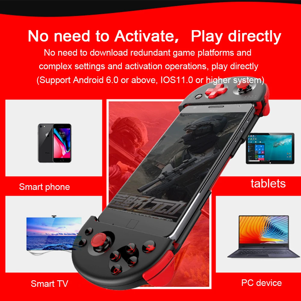 9087s bluetooth compita 4 0 joystick gamepad for phone tablet pc box gamepad game controller wireless joystick for android ios free global shipping