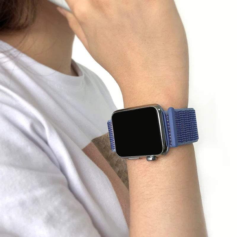 Für Apple часы Uhr группа серии 3/2/1 38 мм 42 мм нейлон Weiche Atmungsaktive нейлон für наручных часов iWatch, ersatz Спорт Шлайфе series4 40 мм 44 м