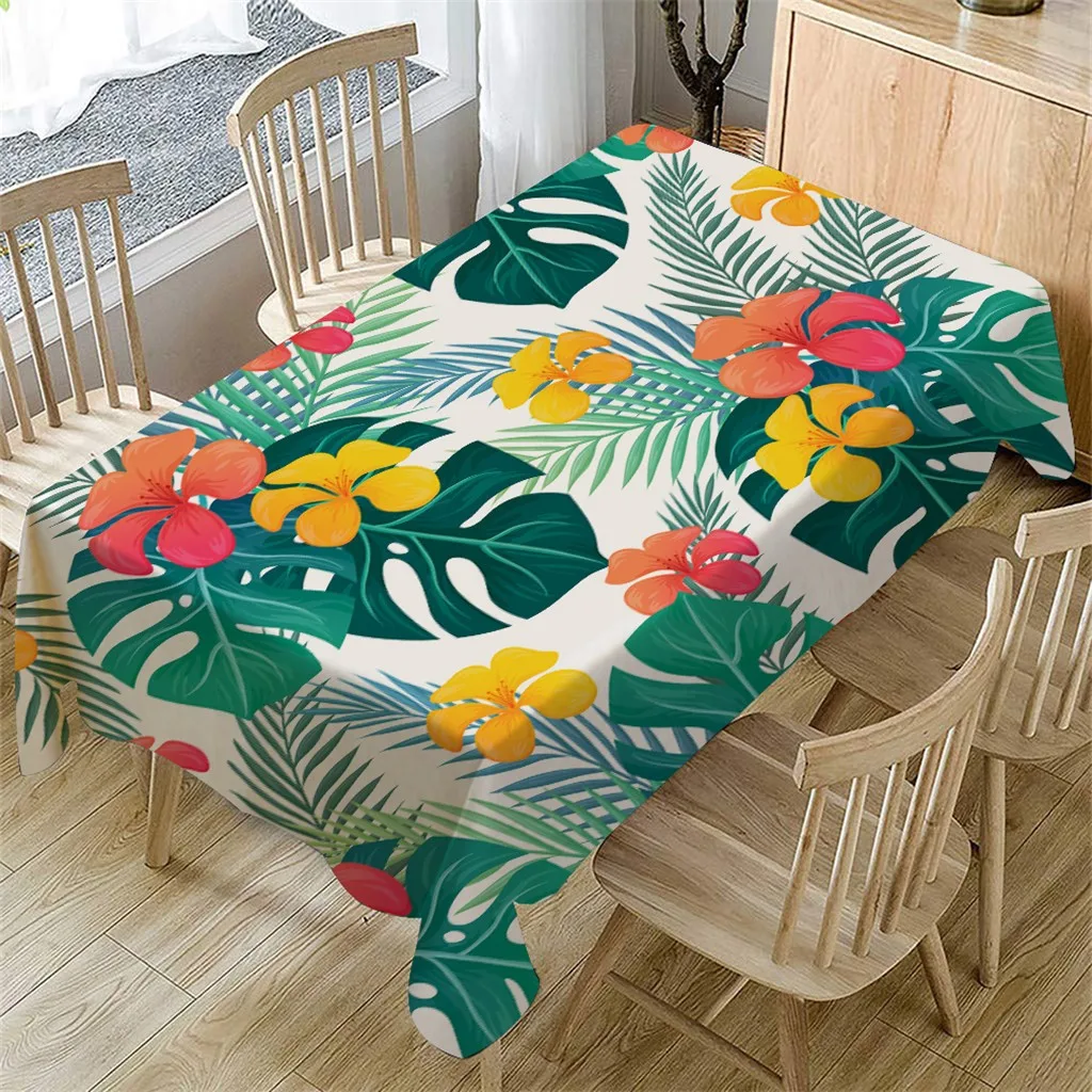 Элегантная скатерть с рисунком листьев дерева многофункциональная