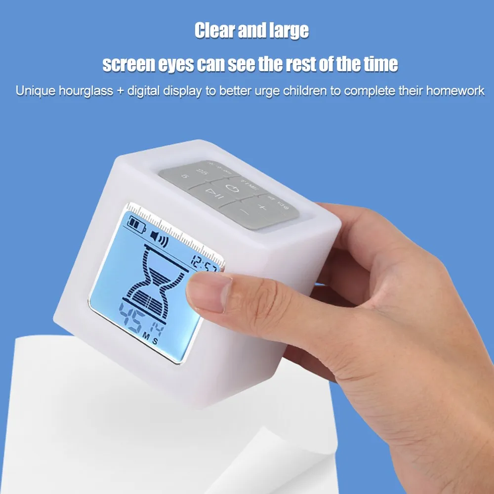 LED Cube Timer Kitchen Cooking Study Hourglass Night Light Countdown Time Management Clock for Work Exercise | Лампы и освещение