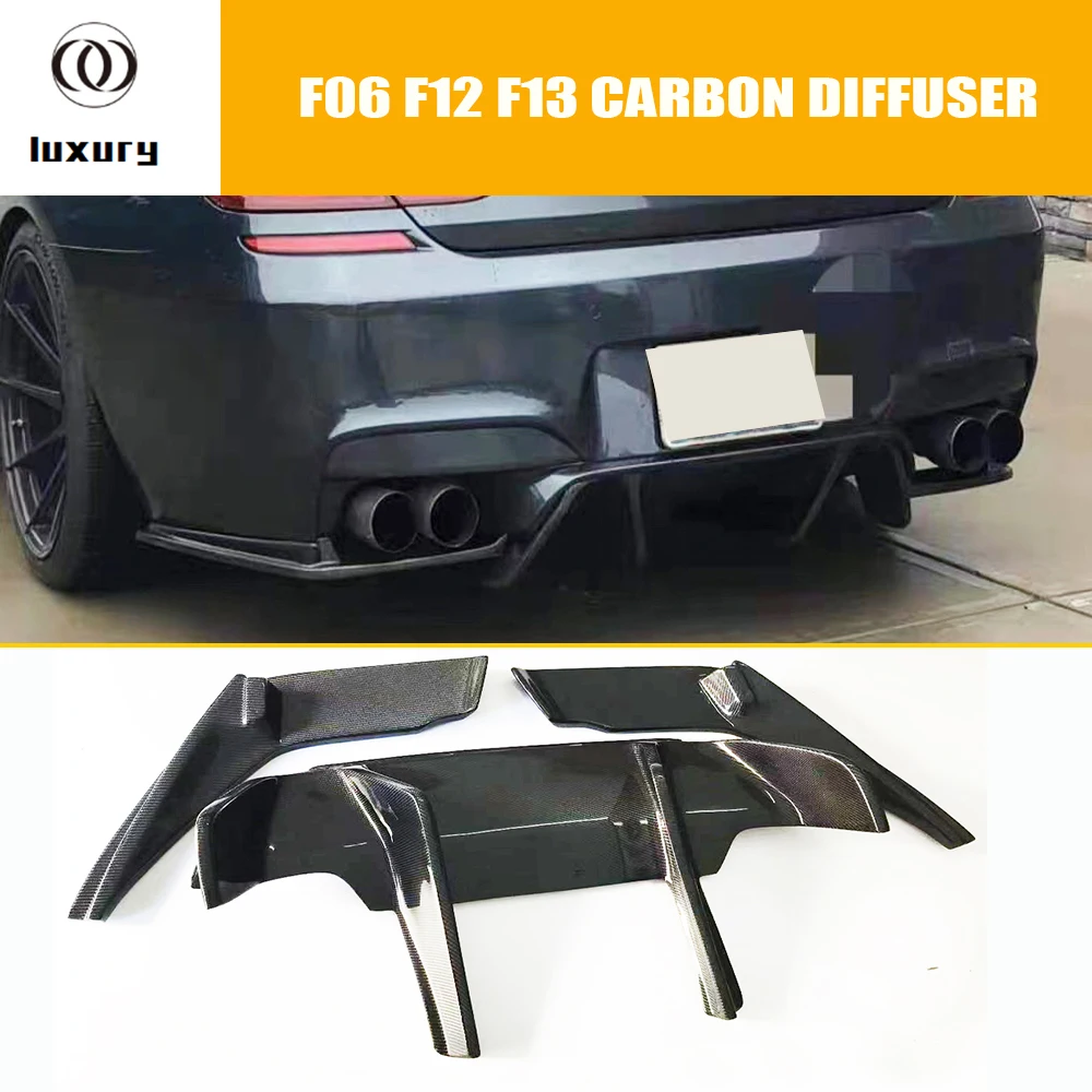 

V Style Carbon Fiber Rear Bumper Diffuser for BMW F06 F12 F13 640 650 M Sports & Real M6 2014 - 2017