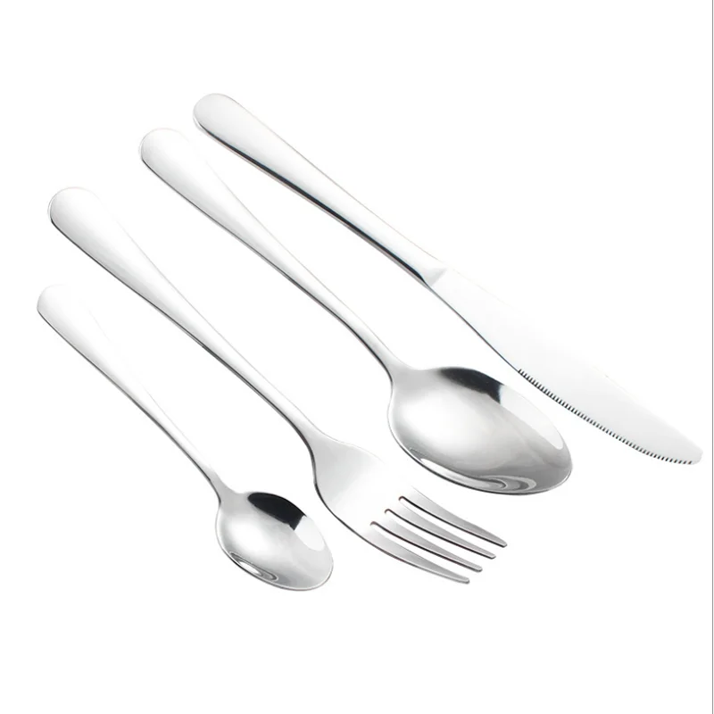 

Free shipping Dinnerware Set 304 Stainless Steel Cutlery Set Knife Fork Spoon Tableware Wedding Silverware set