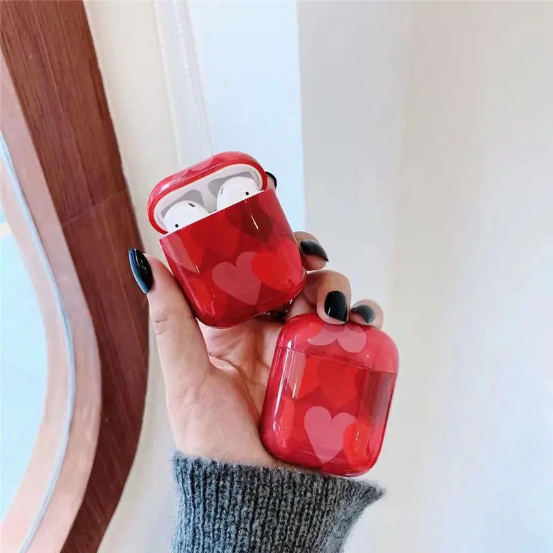 Чехол для наушников с мраморной кожей чехол Airpods глянцевый Жесткий Bluetooth 1 2