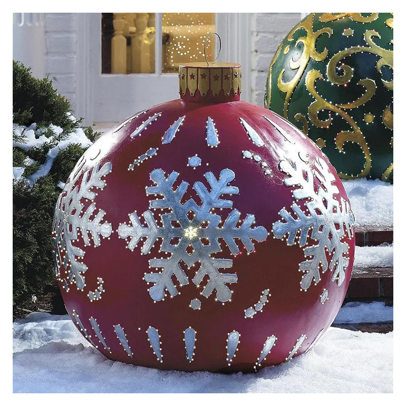

2022 New 1pcs 60cm Christmas Balls Christmas Tree Decorations Outdoor Atmosphere Inflatable Toys For Christmas Gift Ball
