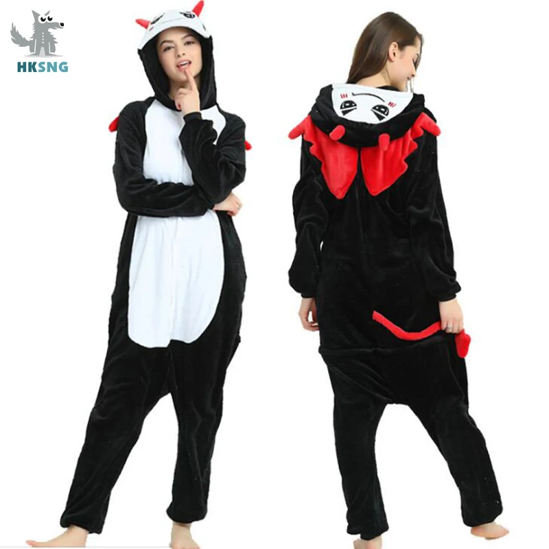 HKSNG взрослые злые кигуруми комбинезоны пижамы монстр фланелевые костюмы для