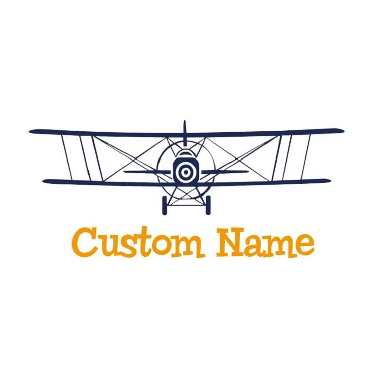 Персонализированные виниловые наклейки на стены самолета стикер для детской