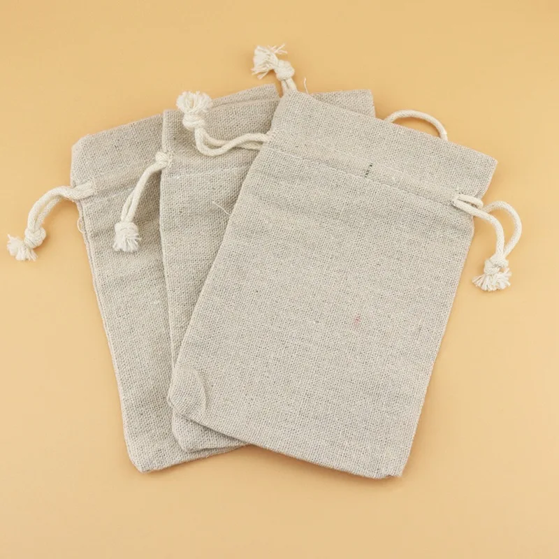 100 шт. линейные подарочные пакеты для упаковки ювелирных изделий мешочки макияжа