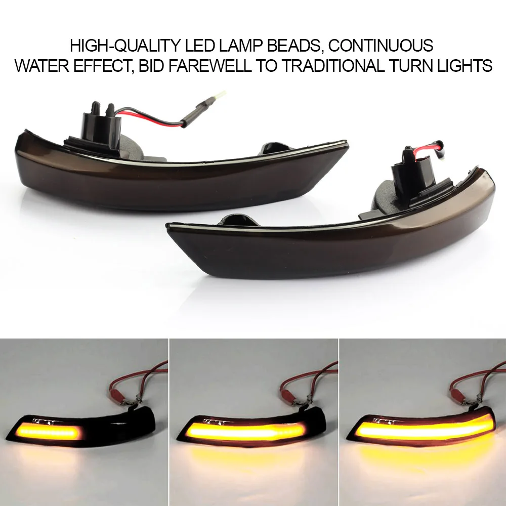 Dasbecan Side Wing LED Flowing Dynamic Turn Signal Blinker Repeater Mirror Flasher Indicator light For Ford Kuga Ecosport 2013 | Автомобили