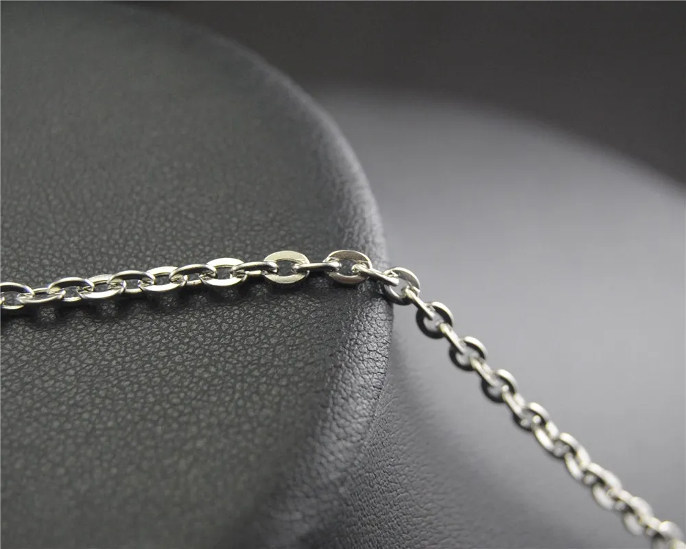 Металлическая паяная цепь 5 метров 4x3 мм с родиевым покрытием Ювелирная фурнитура