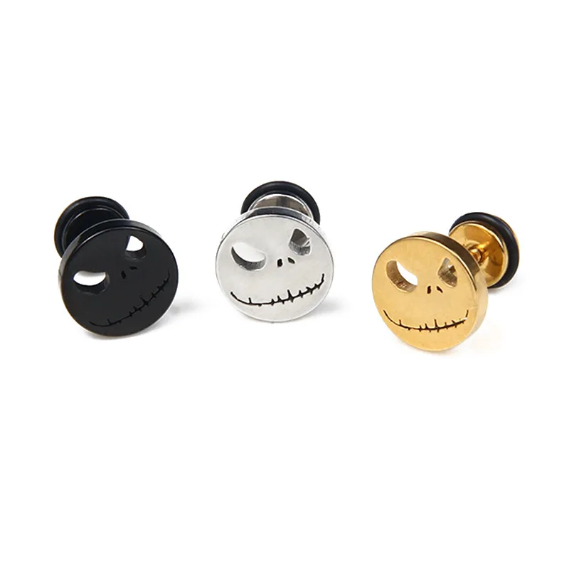 

Stainless Steel Ear Studs Earrings Unisex Round Shaped Clasp Push Back Earrings for Women Men Earrings 2021 Trend Jewelry Gift