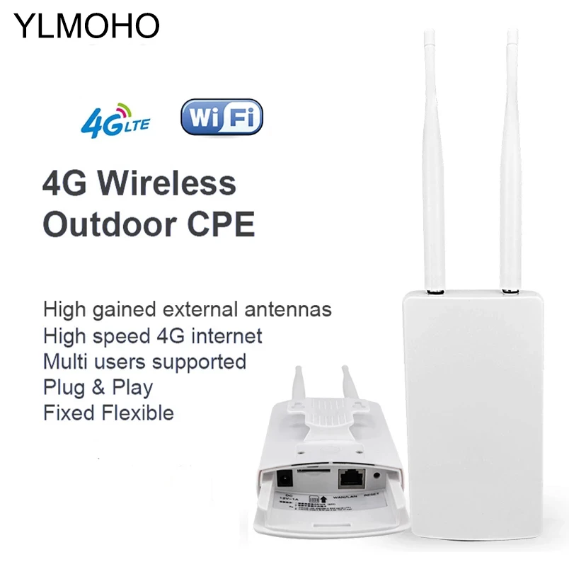 YLMOHO 4G роутер Wi Fi домашняя Мобильная точка доступа RJ45 WAN LAN модем CPE Ap со слотом для