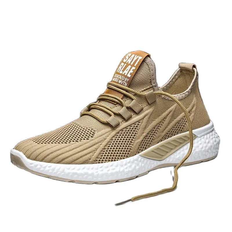

RE Men's Walking Shoes Odorless Sweat-Resistant Casual Shoes Sneaker Mesh Top Breathable Fashion Running Shoes Striped Lace-up