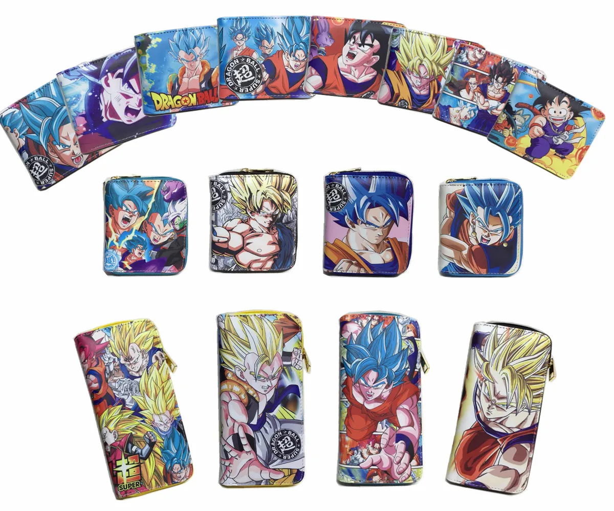 Аниме Dragon Ball Super DBZ мужской женский кошелек из искусственной кожи на молнии