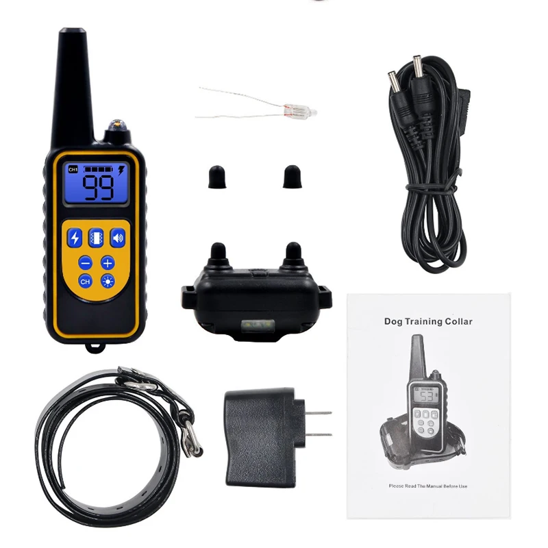 

Electric Dog Training Collar Pet Remote Control Waterproof Rechargeable with LCD Display for All Size Shock Vibration Sound