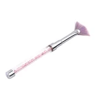 14 см длина Веерная кисть для очистки ногтей градиентные розовые стразы Ручка пылезащитный блеск средство для снятия пудры ручка для маникюра инструмент для дизайна ногтей