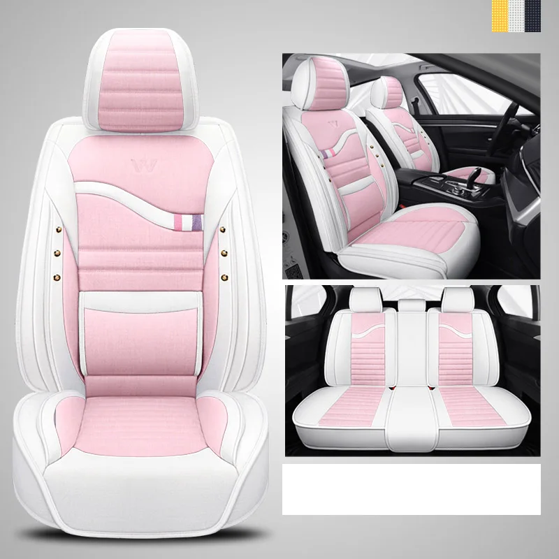 

Flax material car seat cover For jeep renegade grand cherokee wk2 wj 1999 2004 2014 Wrangler compass 2007 patriot accessories