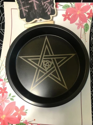Астрология пентаграмма подсвечник Настольный алтарь Triquetra Divination Wicca церемония