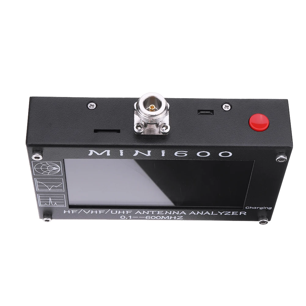 Mini600 4,3 дюймов ЖК-дисплей HF VHF UHF анализатор антенны 0,1-600 МГц измеритель коэффициента стоячей воды 1,0-1999 5 V/1.5A для радио C6-007