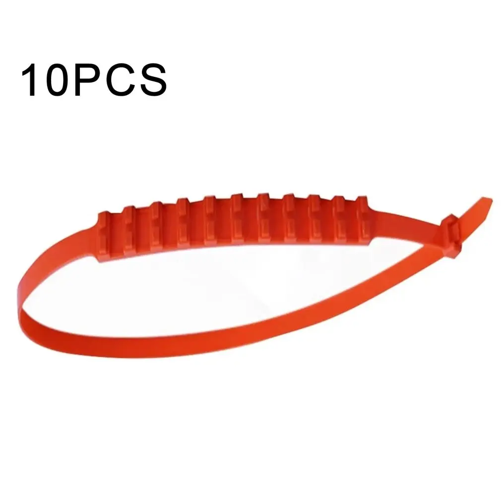 

10PCS Car Emergency Wheel Tire Snow Anti-skid Emergency Chain For Car Off-road Vehicle For Winter Safety Driving Red