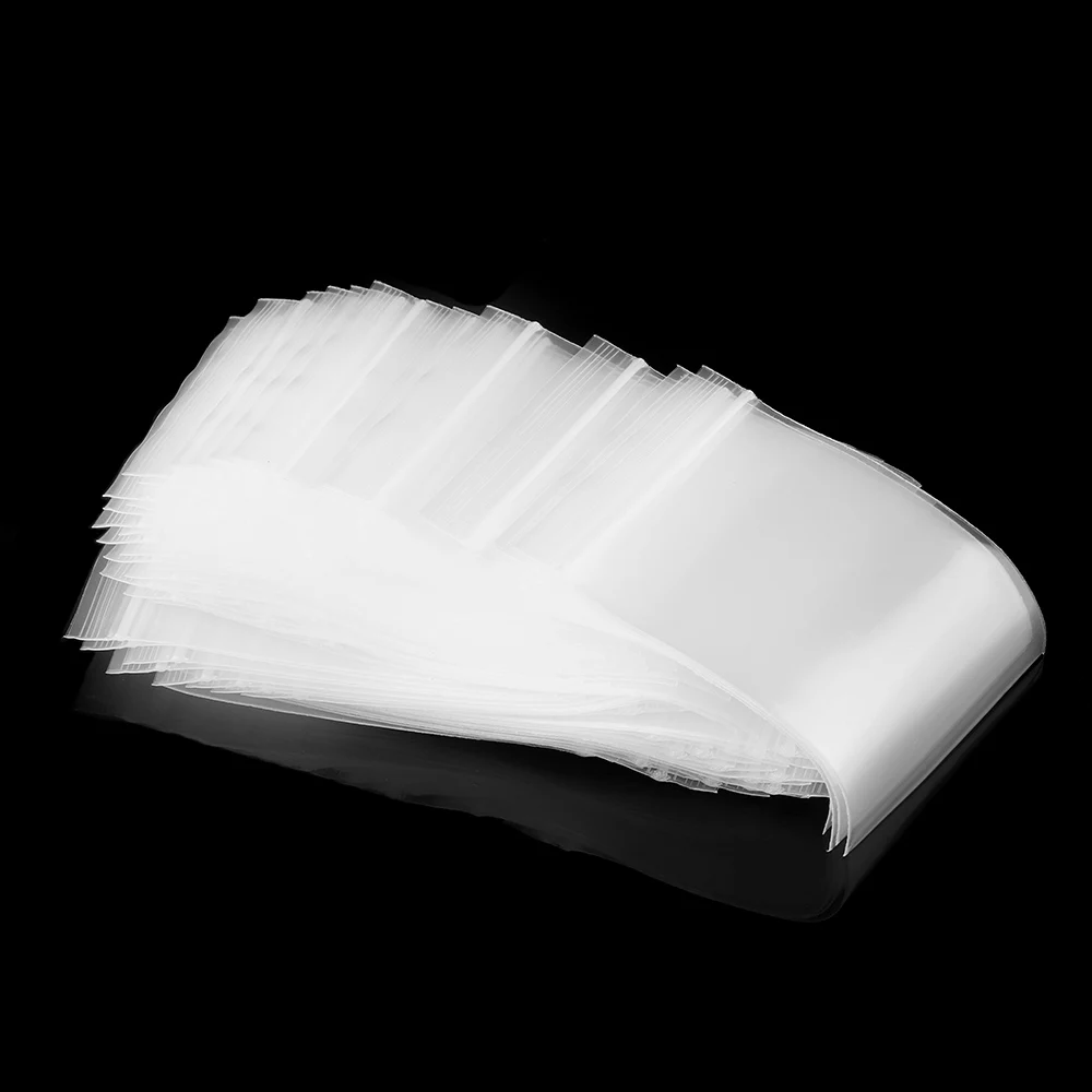100 шт./лот упаковка для ювелирных изделий прозрачная саше с застежкой молнией